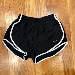 Nike Women's Black and White Athletic Shorts
